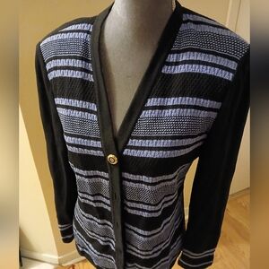 St John Collection: Santana Knit Nautical Theme Cardigan By Marie Gray